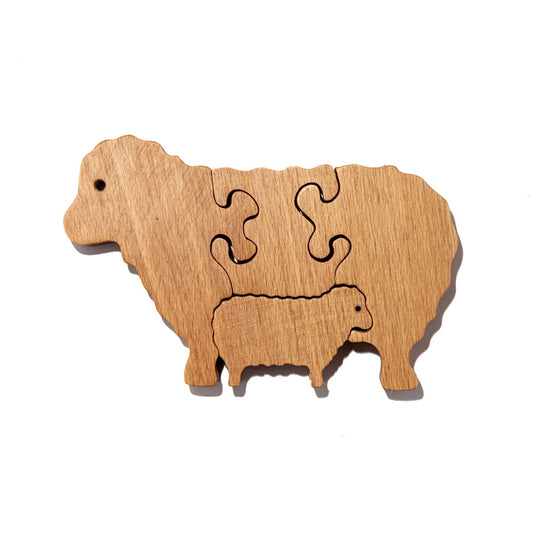 Buy Wooden Mama Sheep Baby Sheep Puzzle - SkilloToys.com
