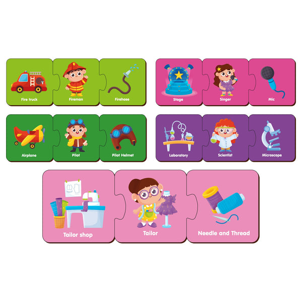Buy Wooden Matching Profession Puzzle Series 2 - SkilloToys.com