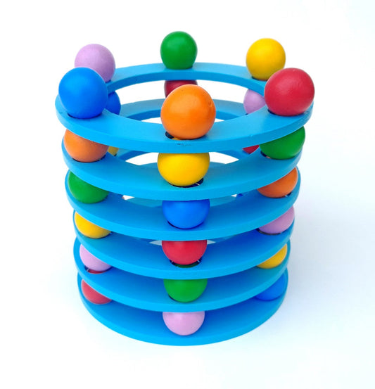 Buy Wooden Medium Circle Ball Stacking Tower - SkilloToys.com