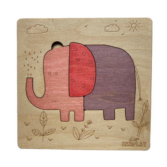 Buy Wooden Playful Elephant Puzzle Board - SkilloToys.com