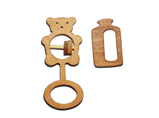 Buy Wooden Teddy Buddy Rattle - SkilloToys.com