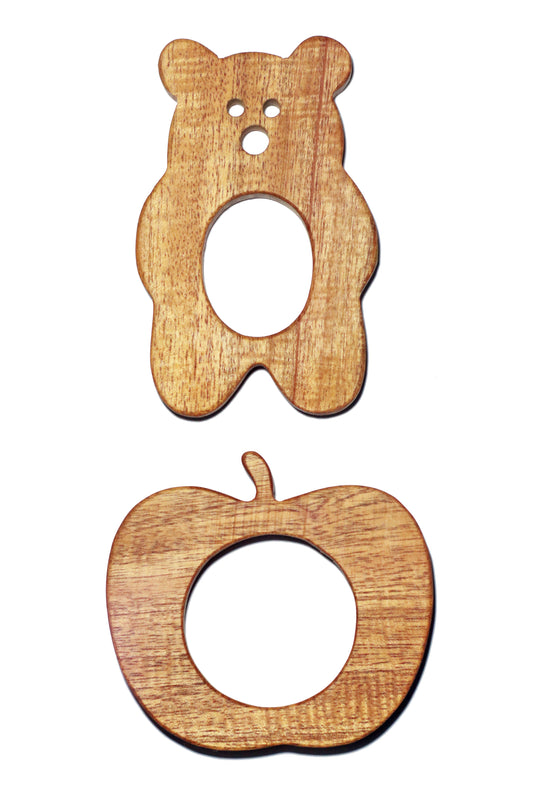 Buy Wooden The Cheer Bear & Healthy Apple Teether - SkilloToys.com