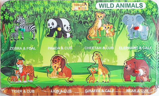 Buy Wooden Wild Animals Learning Board - SkilloToys.com