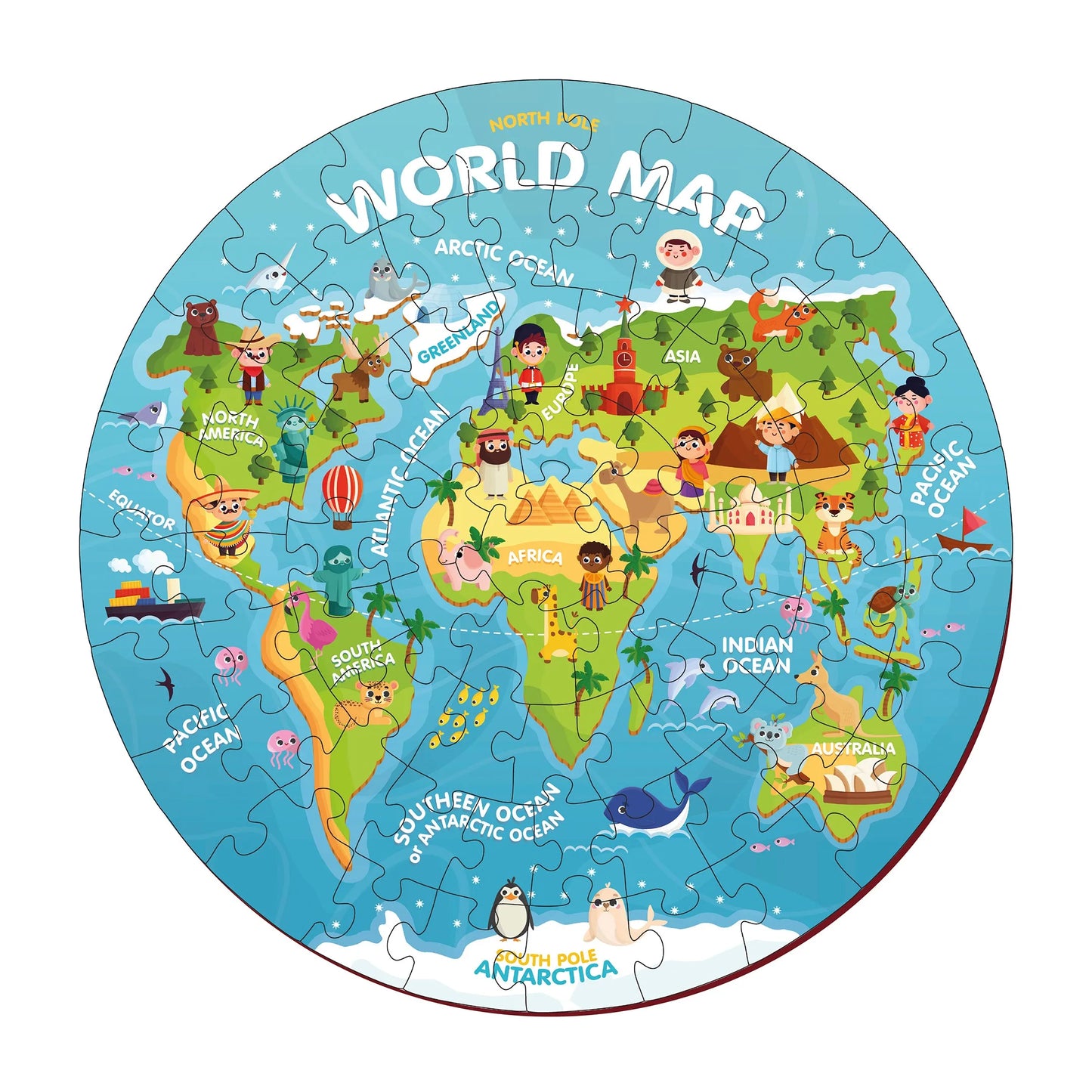 Buy World Map Wooden Puzzle Set - SkilloToys.com