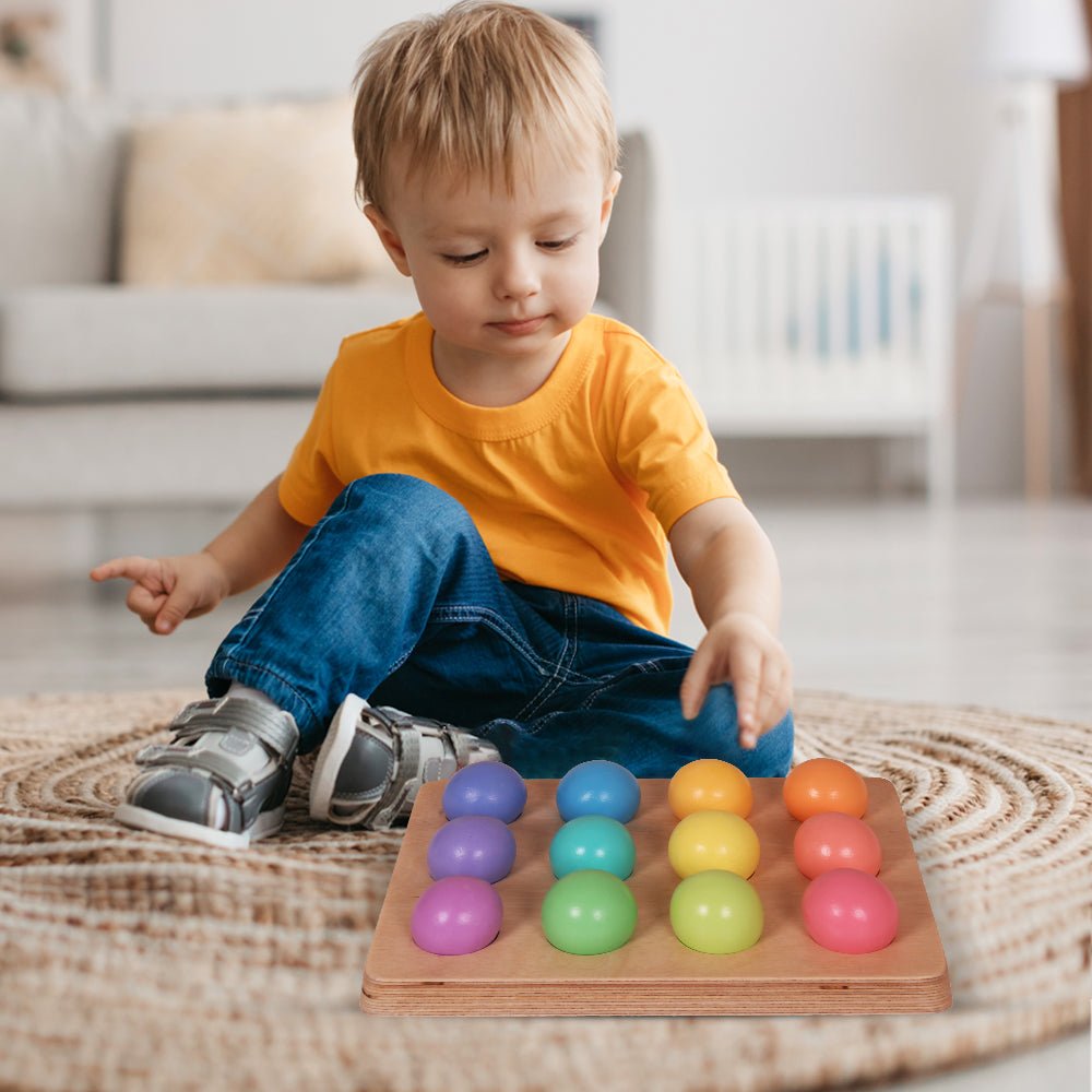 Buy Wooden Rainbow Ball Sorter - SkilloToys.com