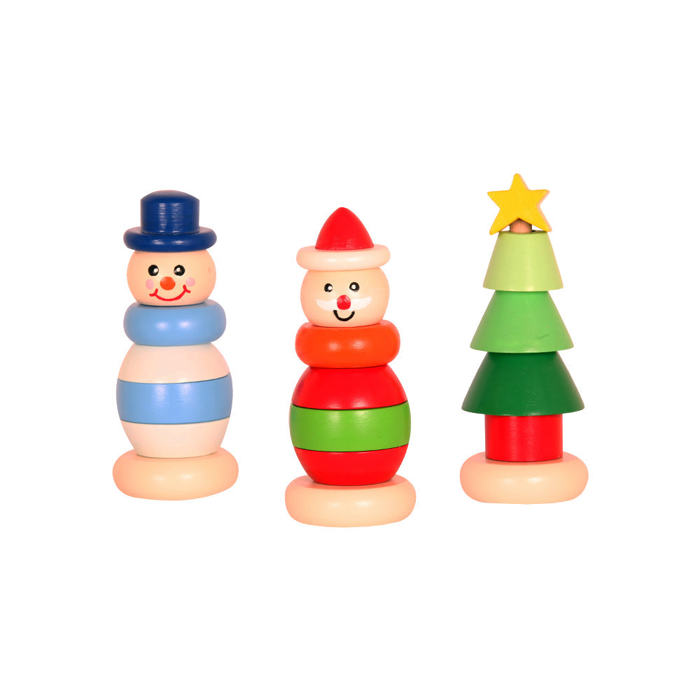 Wooden Christmas Stacker Set