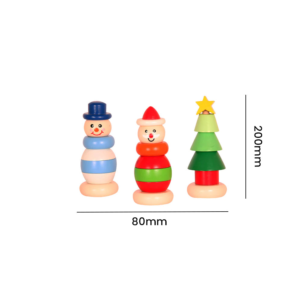 Wooden Christmas Stacker Set