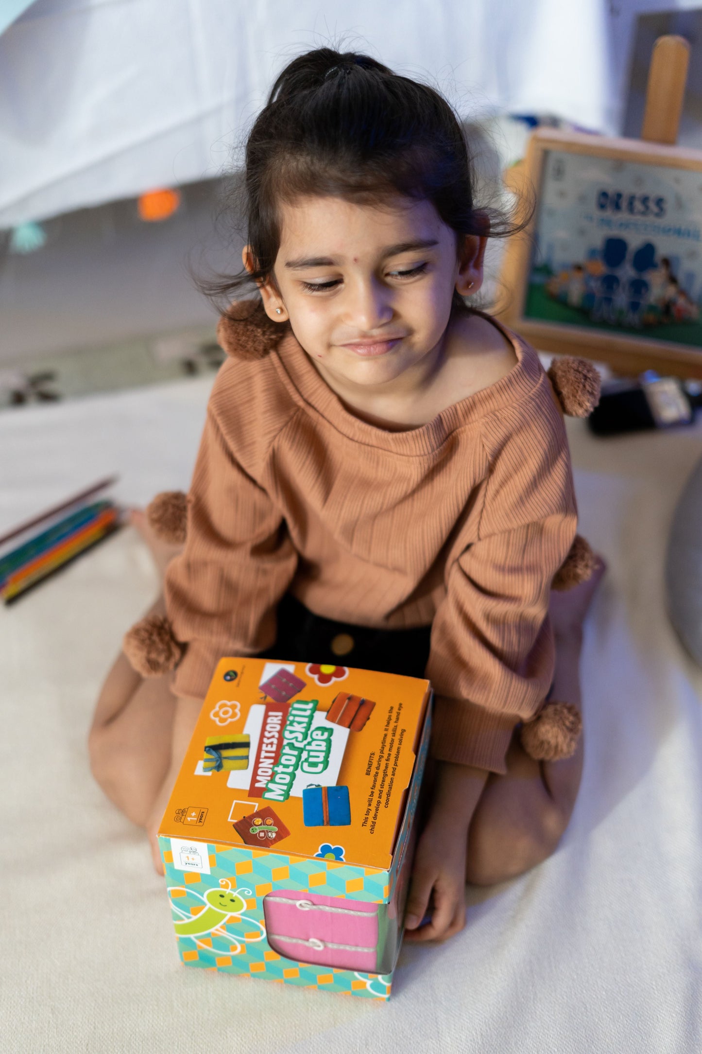 Buy Montesorri Motor Skill Activity Cube Toy - SkilloToys.com