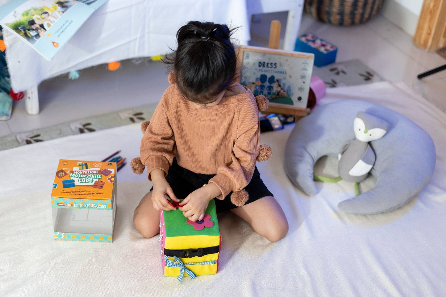 Buy Montesorri Motor Skill Activity Cube Toy - SkilloToys.com