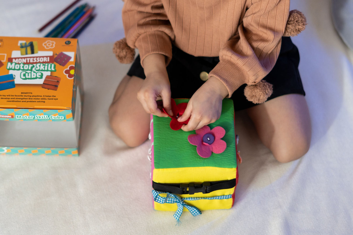 Buy Montesorri Motor Skill Activity Cube Toy - SkilloToys.com