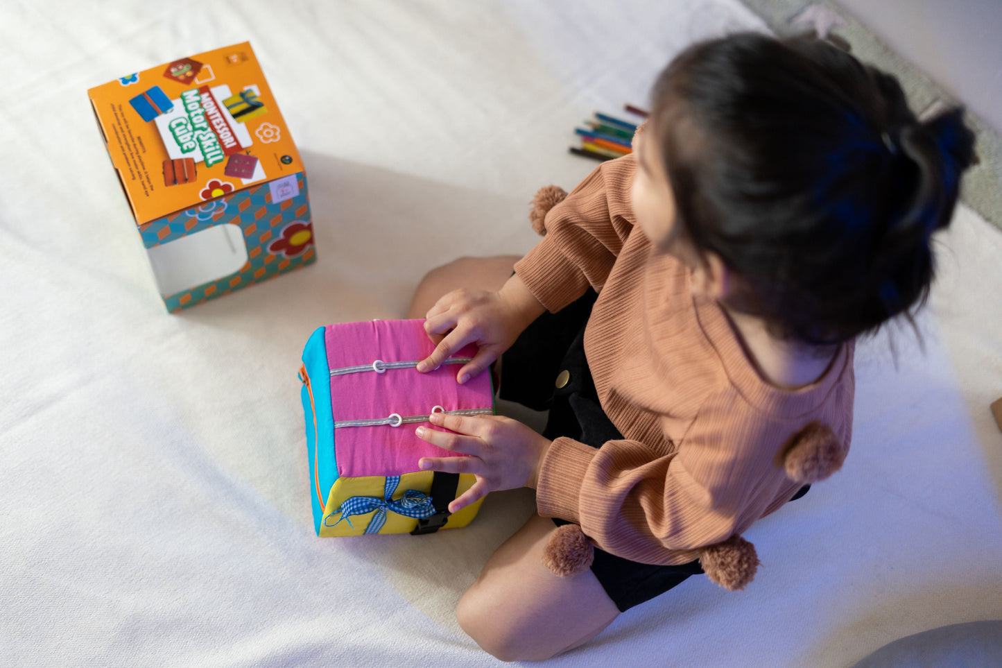 Buy Montesorri Motor Skill Activity Cube Toy - SkilloToys.com