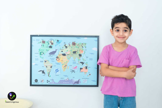Buy Animals Found in the Continent Magnetic Wooden Board - SkilloToys.com