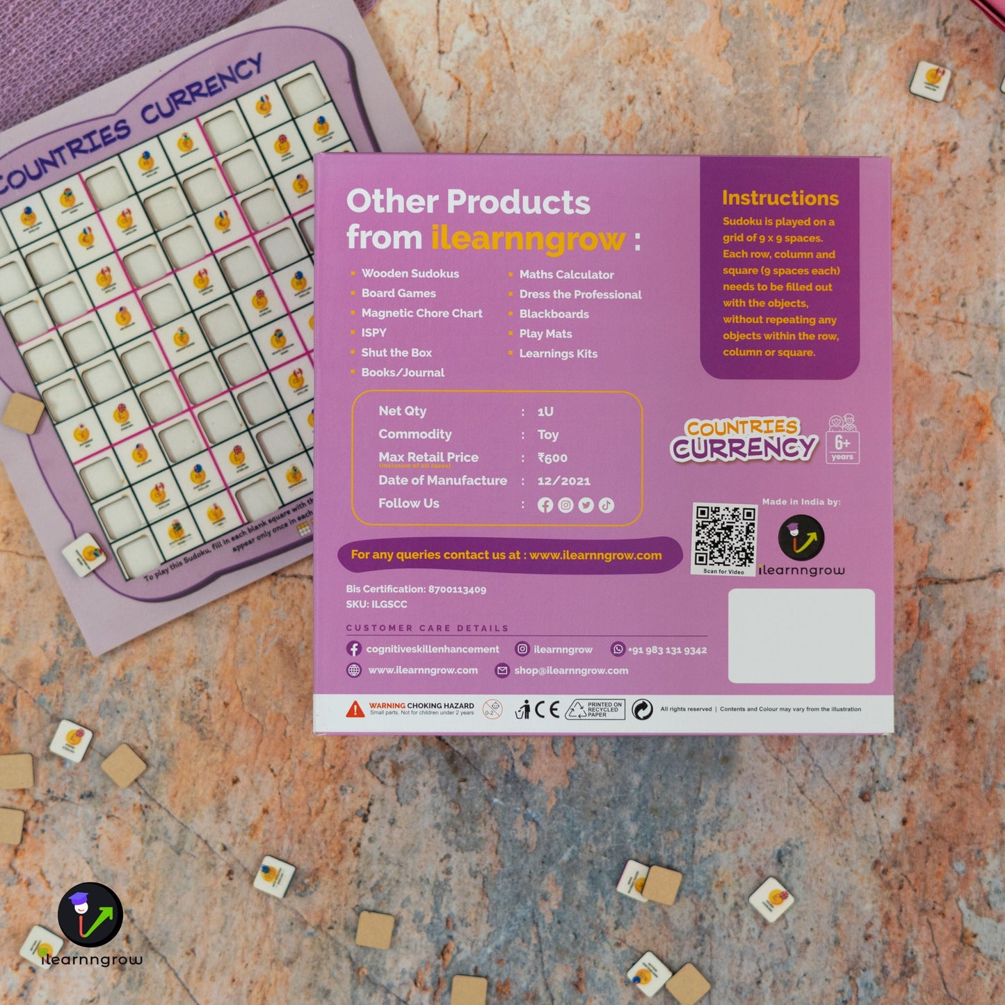 Buy Country Currency Sudoku Activity Board Game - SkilloToys.com