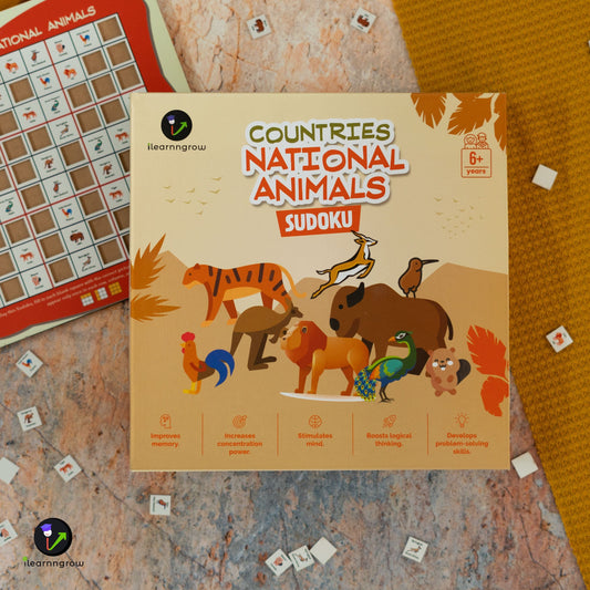 Buy National Animal Sudoku Activity Board Game - SkilloToys.com