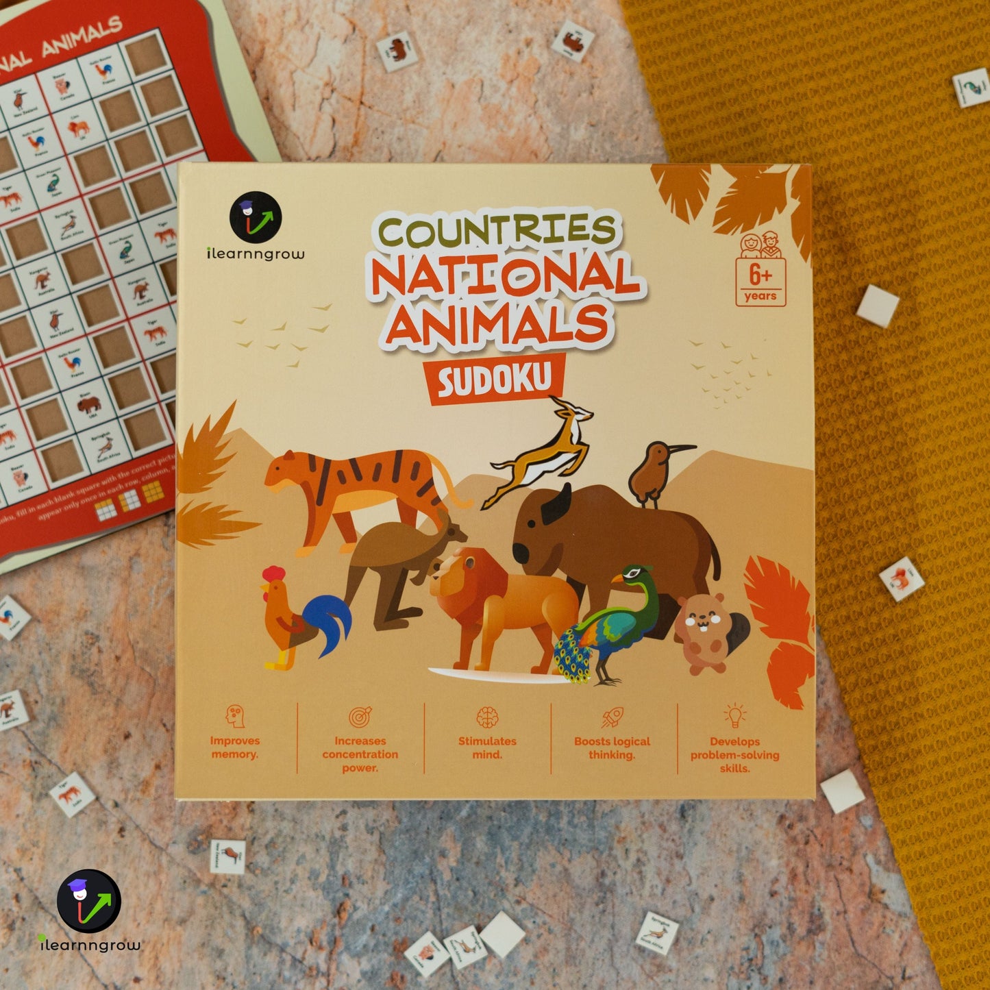 Buy National Animal Sudoku Activity Board Game - SkilloToys.com