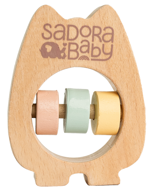 Buy Baby Bear Wooden Teether with Beads Online - SkilloToys.com