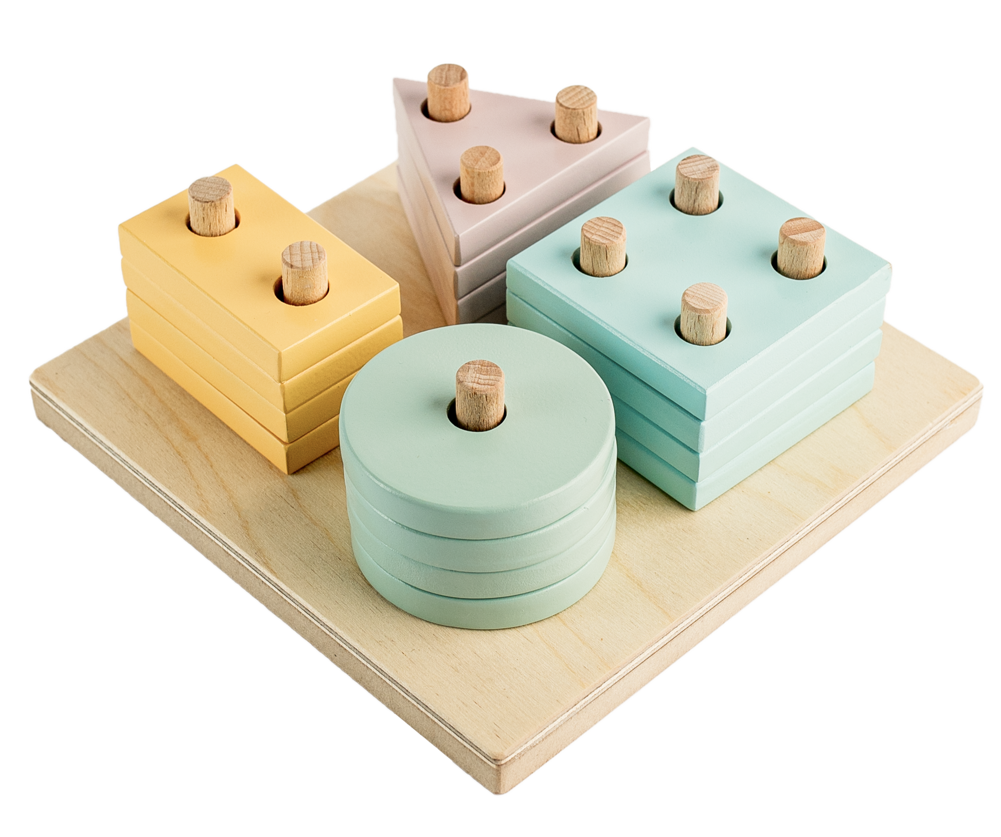Buy Wooden Shapes Sorting & Stacking Blocks Online - SkilloToys.com
