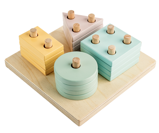 Buy Wooden Shapes Sorting & Stacking Blocks Online - SkilloToys.com