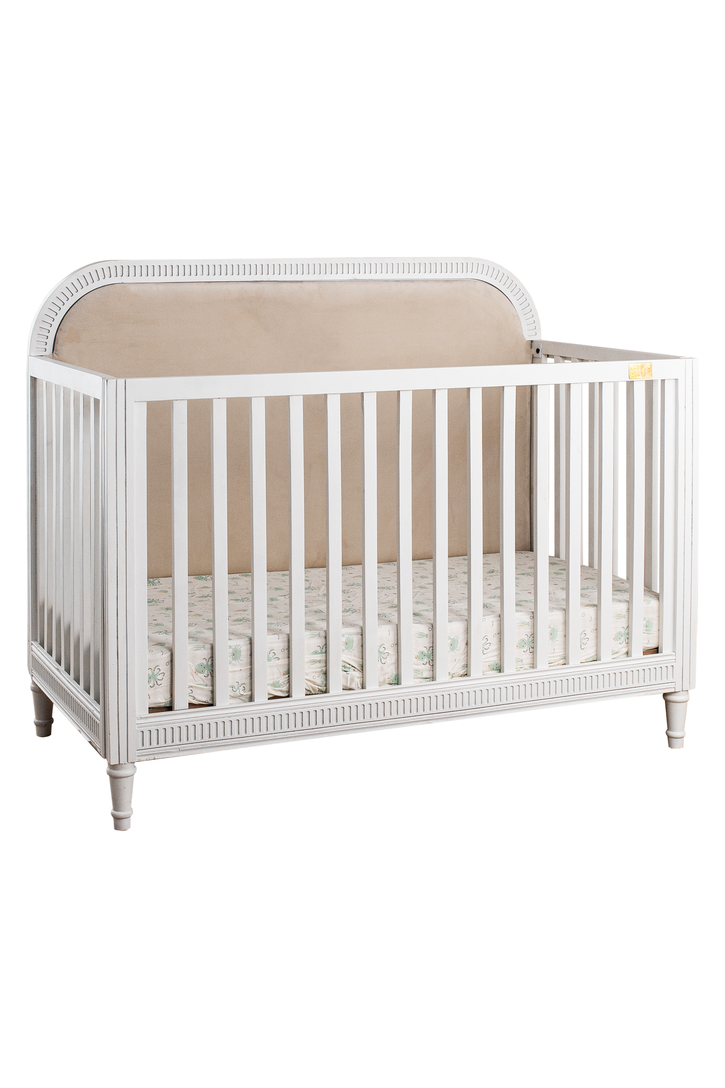 Buy Wooden Baby Cot With Headboard - White Duco Online - SkilloToys.com