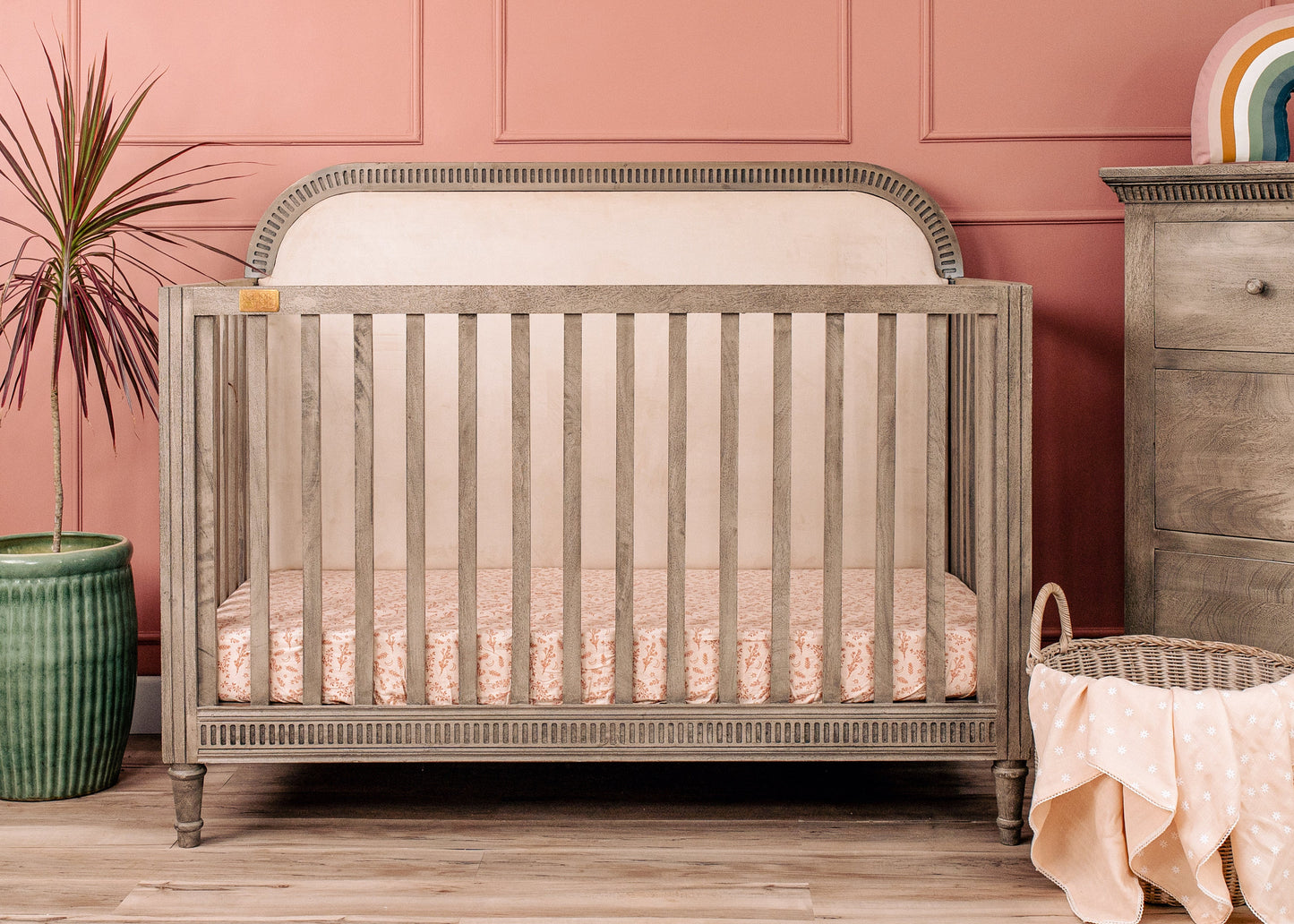 Buy Wooden Baby Cot With Headboard - Ash Grey Online - SkilloToys.com