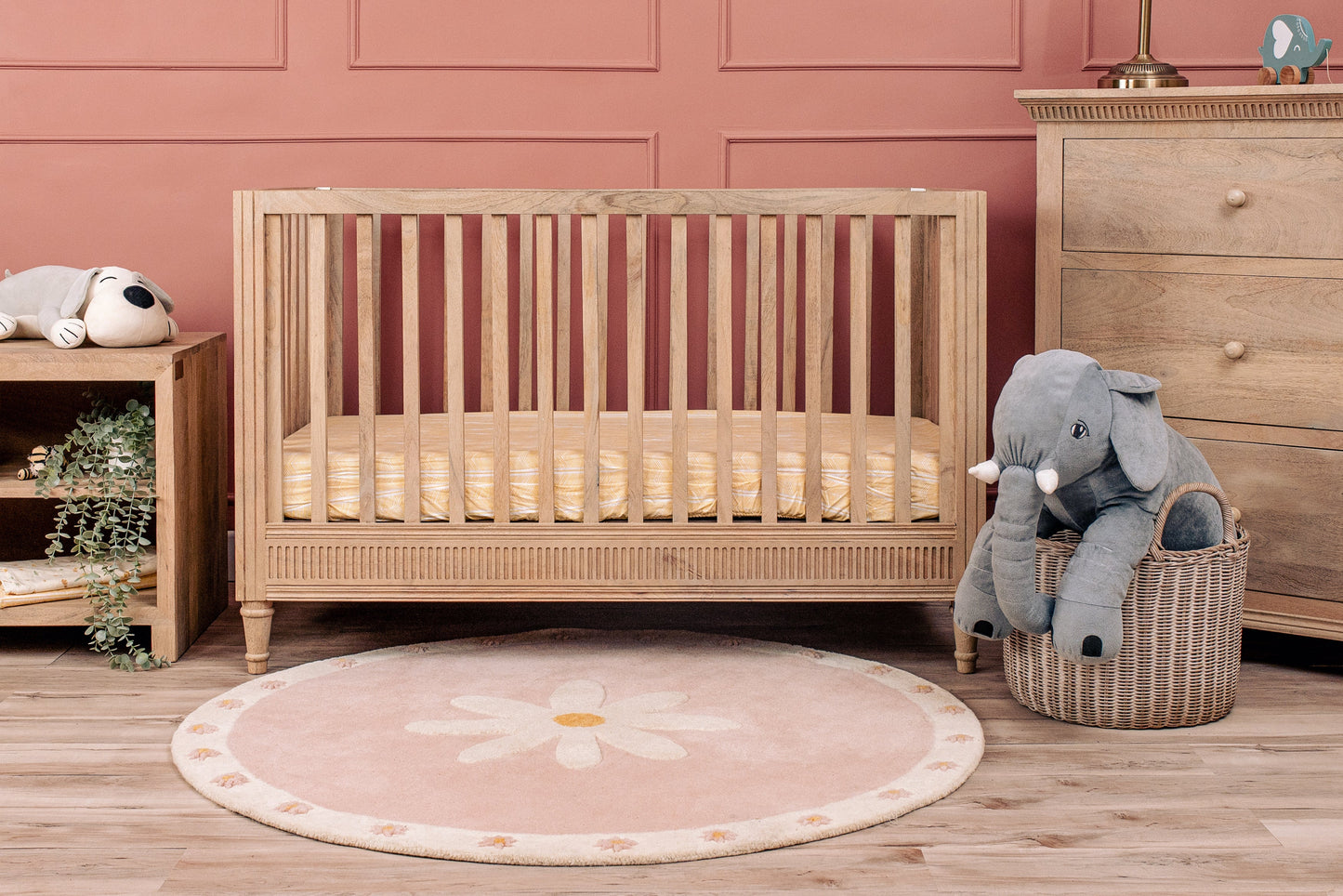 Buy Wooden Baby Cot - Oat Finish Online - SkilloToys.com