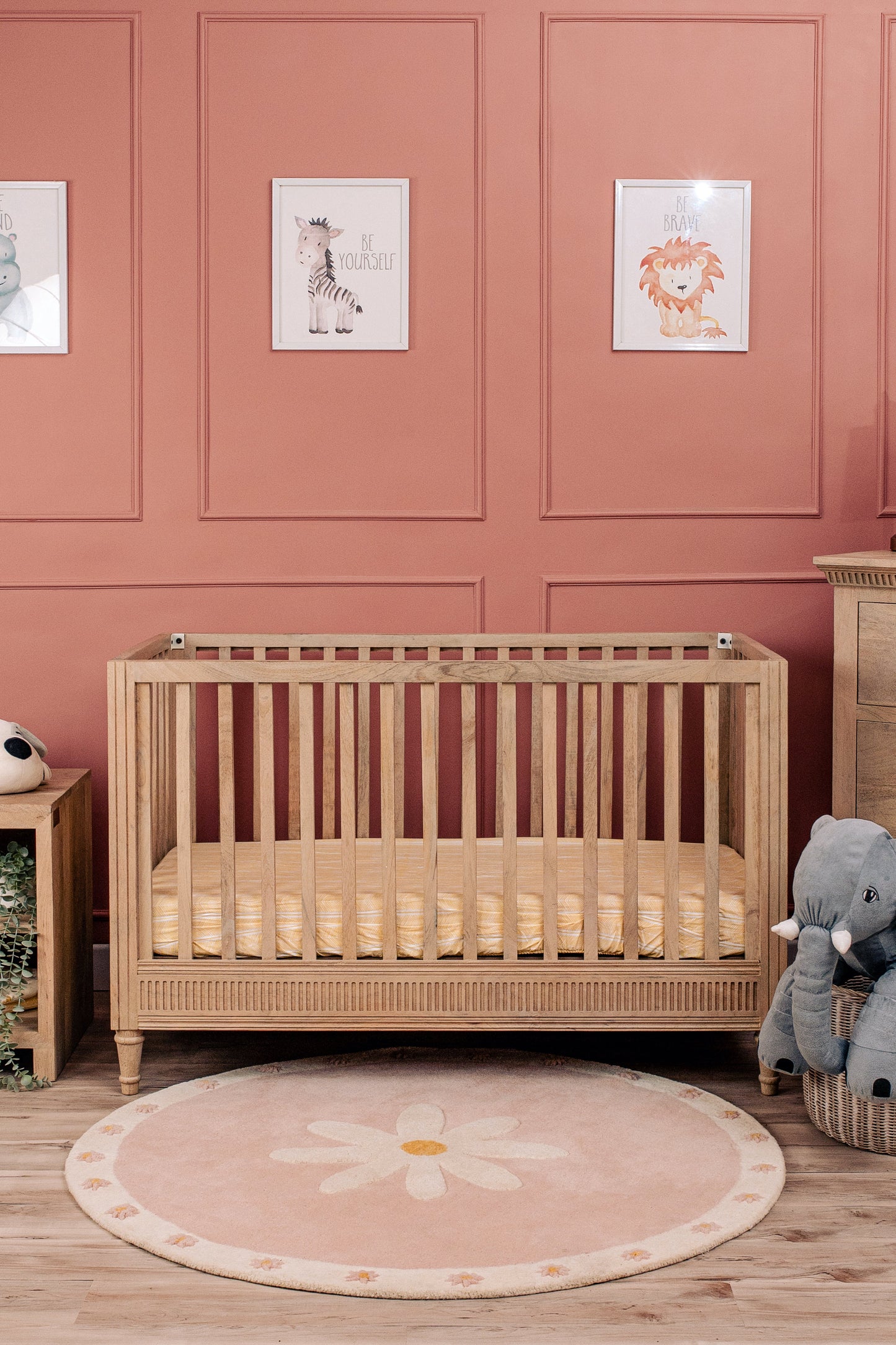Buy Wooden Baby Cot - Oat Finish Online - SkilloToys.com