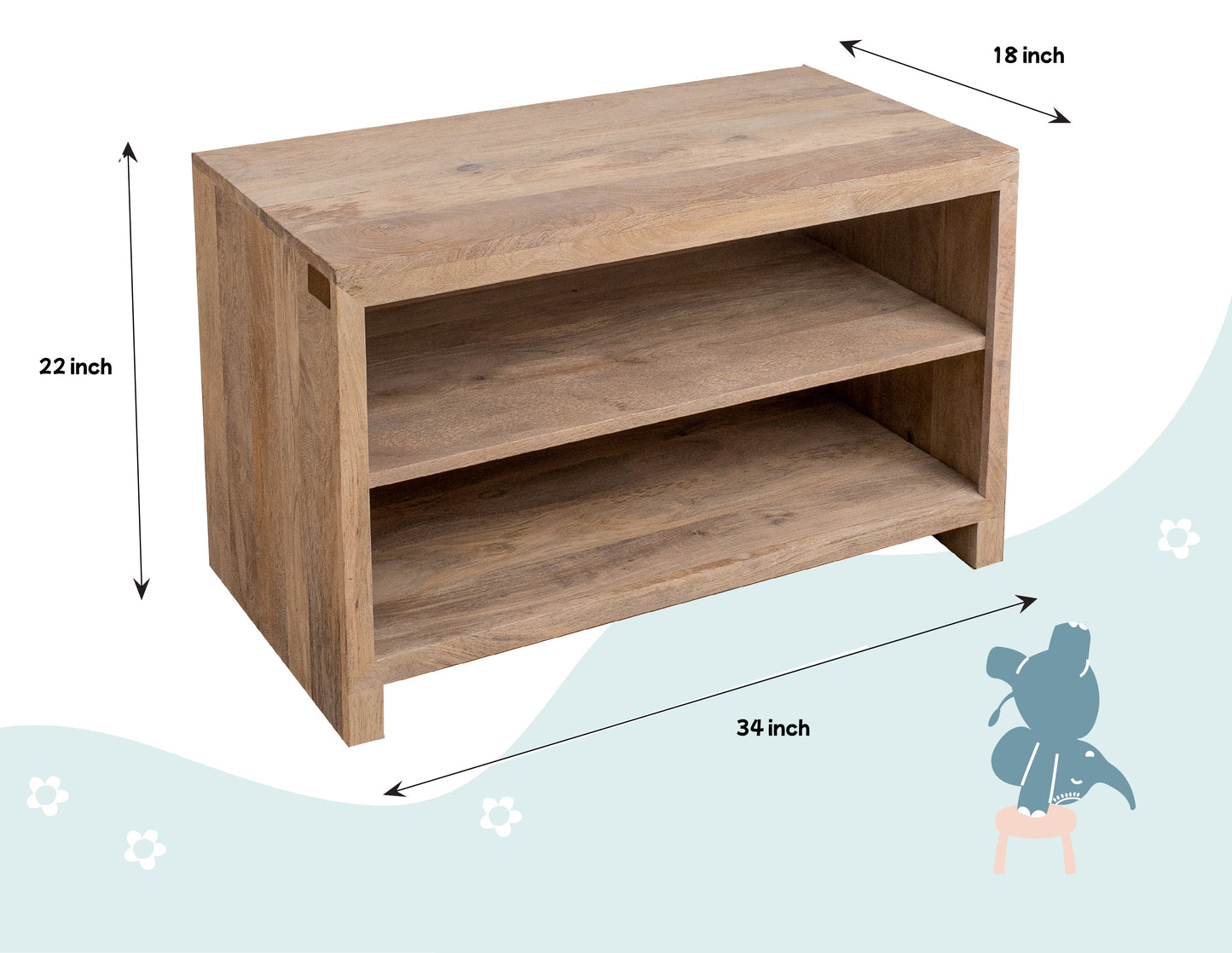 Buy Montessori Wooden Storage Unit - Oat Finish Online - SkilloToys.com