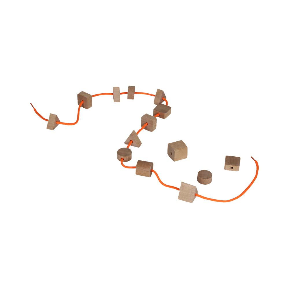 Wooden Lacing Beads Set