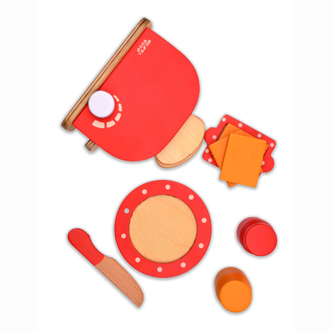 Buy Wooden Bread Pop-up Toaster Pretend Play Toy - SkilloToys.com