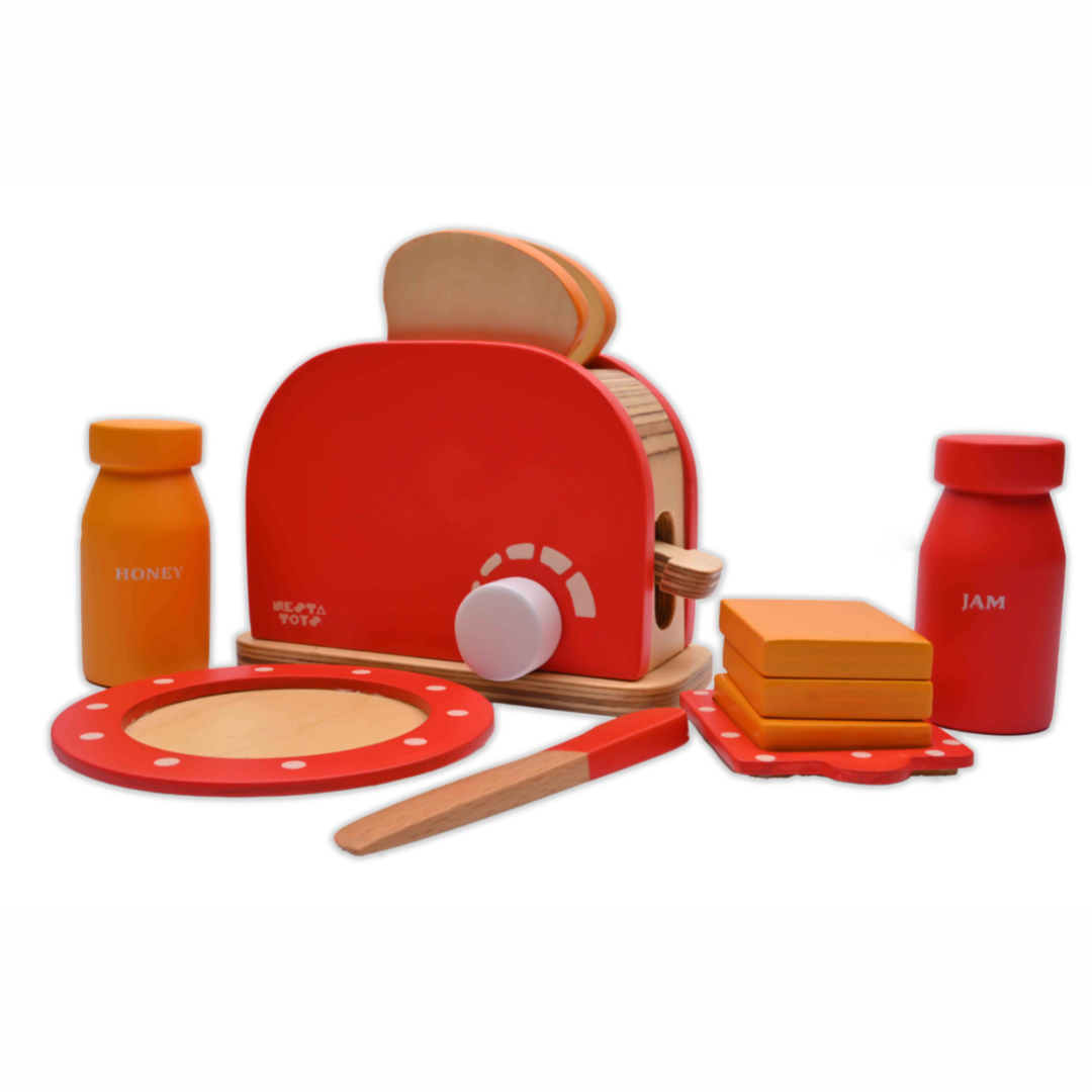 Buy Wooden Bread Pop-up Toaster Pretend Play Toy - SkilloToys.com