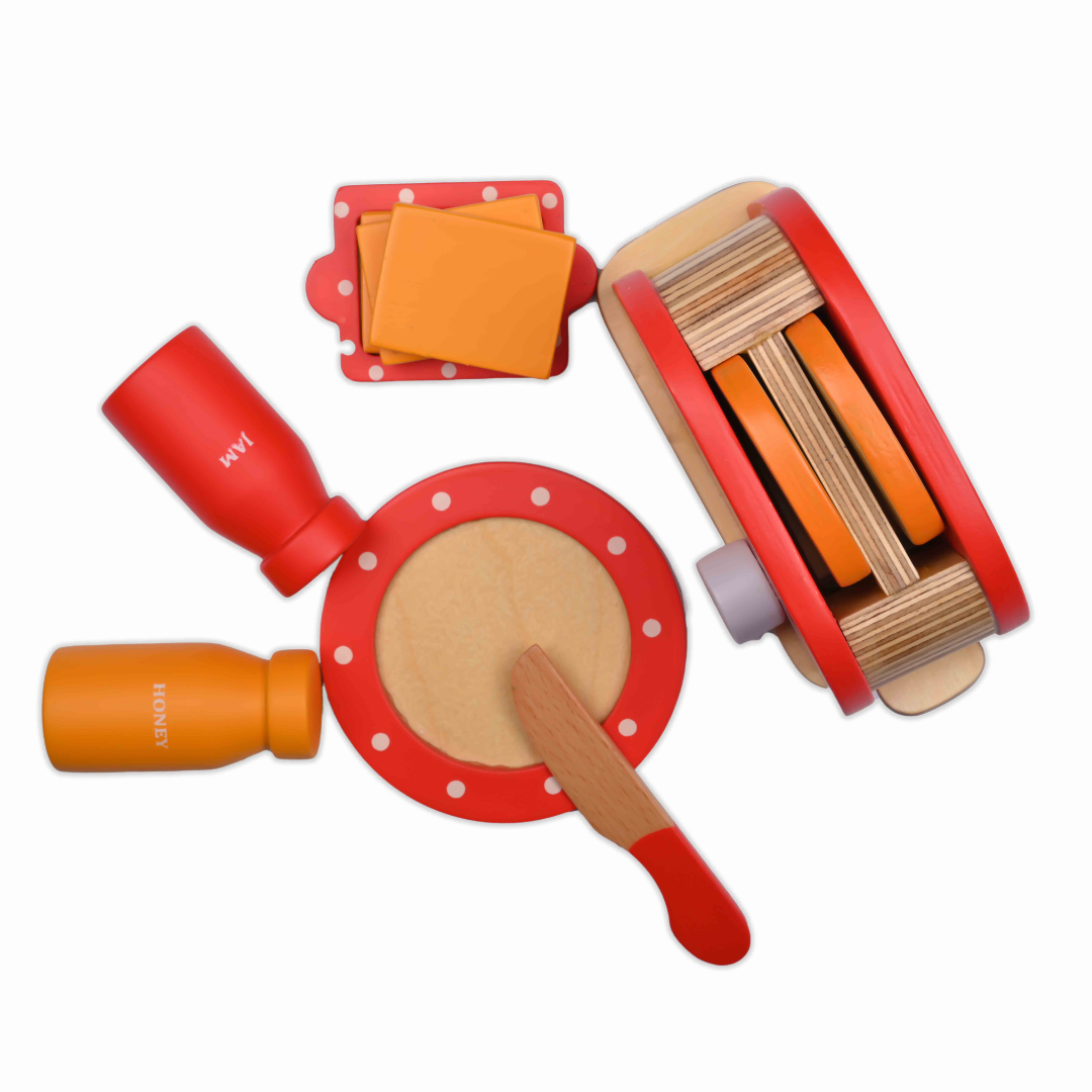 Buy Wooden Bread Pop-up Toaster Pretend Play Toy - SkilloToys.com