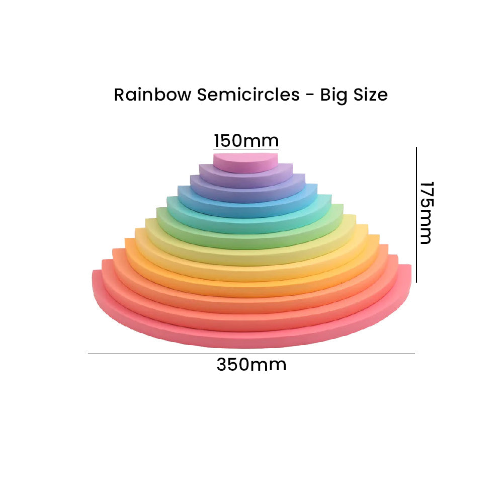 Wooden Rainbow Semicircles Stacker
