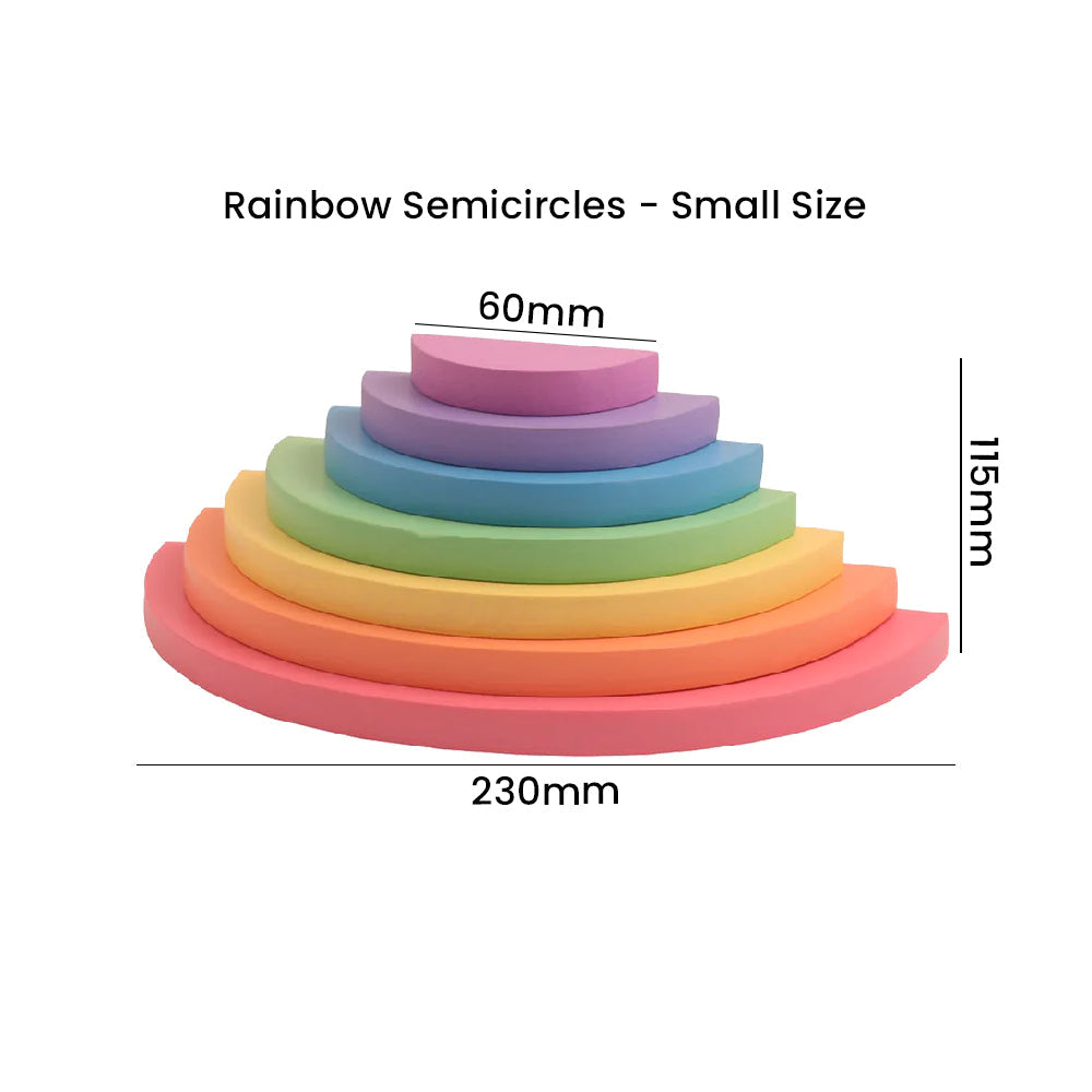 Wooden Rainbow Semicircles Stacker