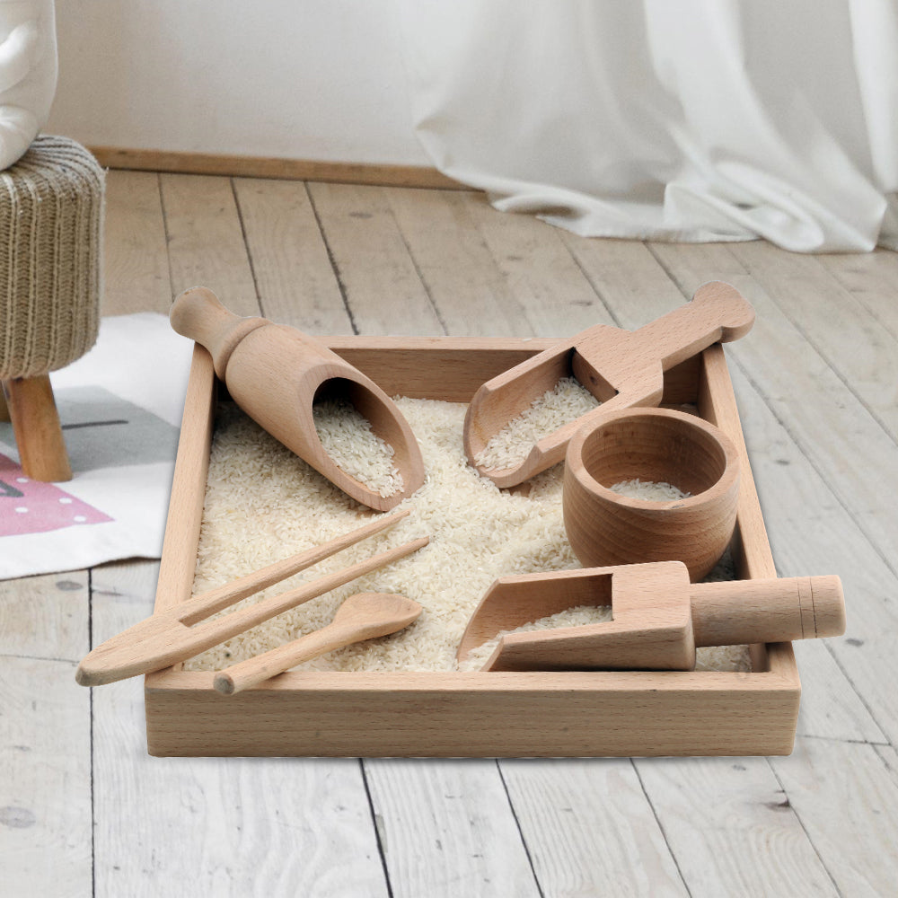 Wooden Sensory Bin Tools Set