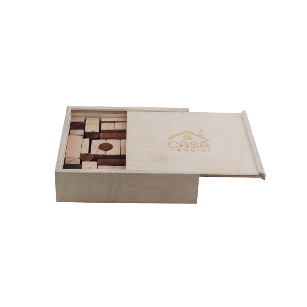 Wooden Building Blocks - Set of 50 Pcs