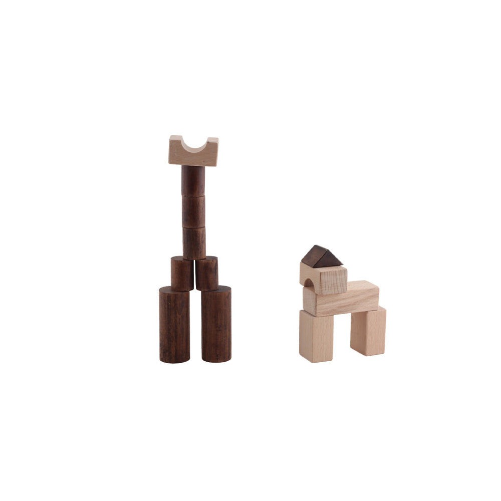 Wooden Building Blocks - Set of 50 Pcs