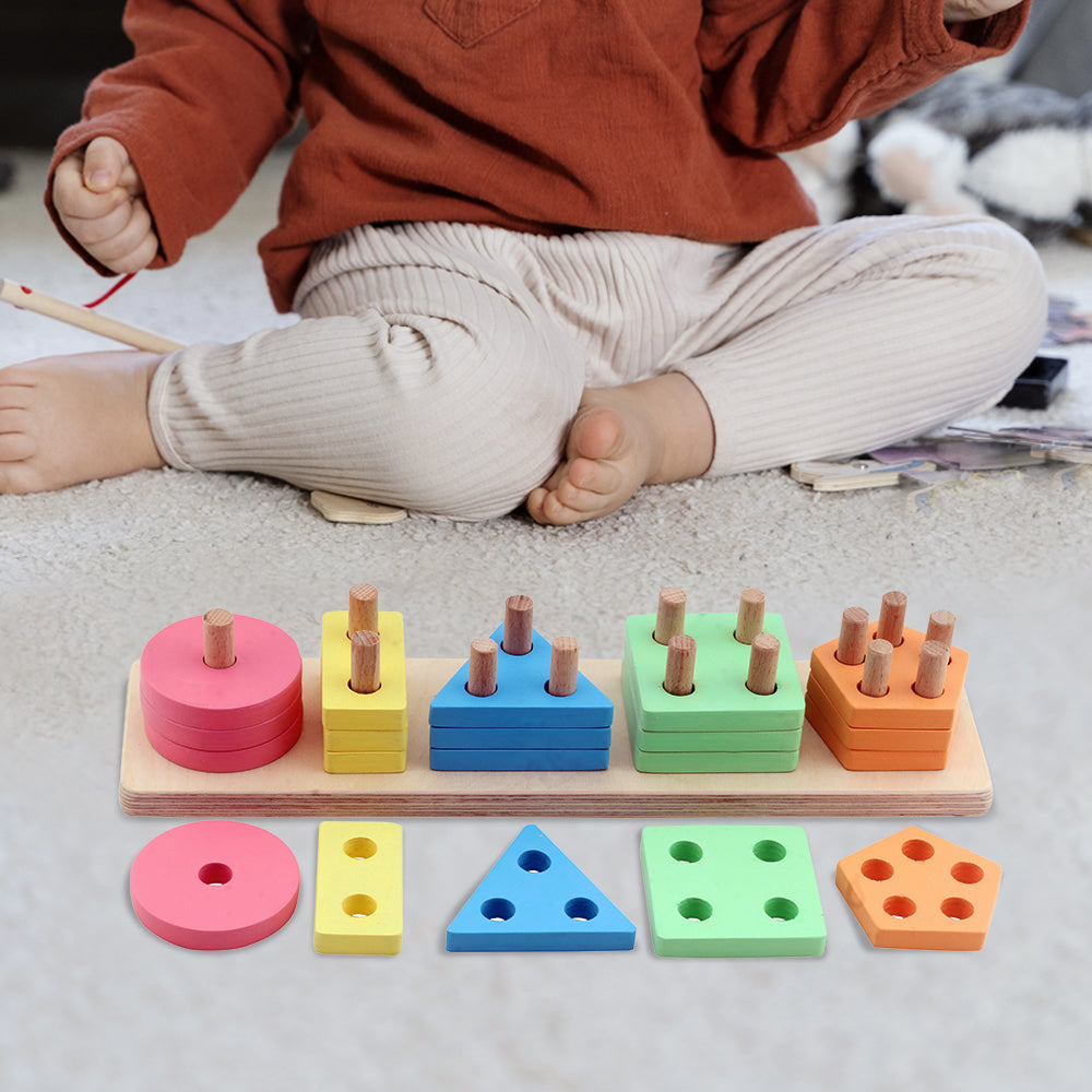 Buy Wooden Shape Stacker - SkilloToys.com