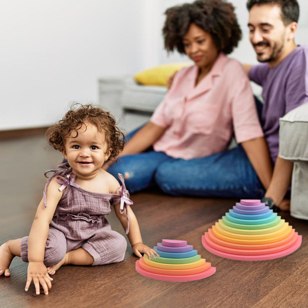 Buy Wooden Rainbow Semicircles Stacker - SkilloToys.com