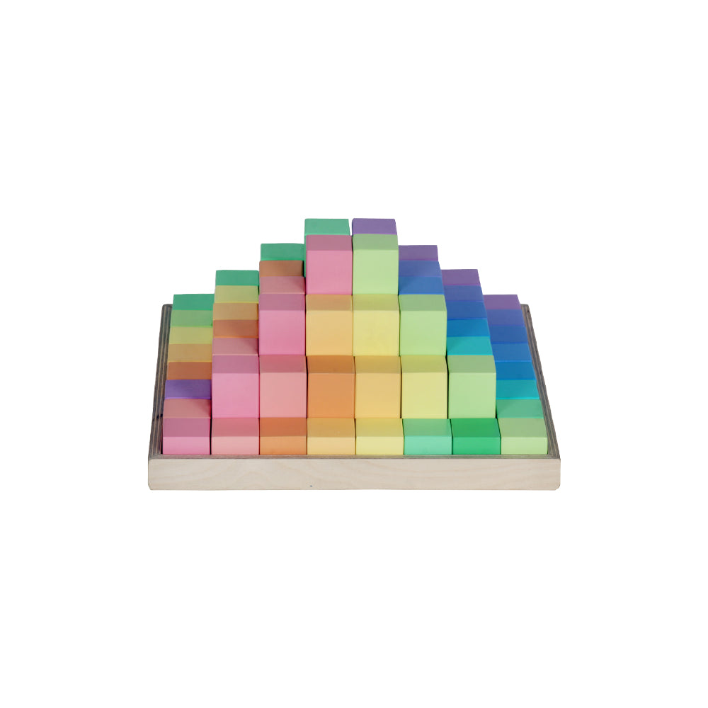 Wooden Pyramid Blocks Set