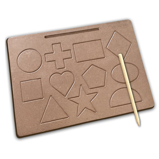 Wooden Geometric Shapes Tracing Board