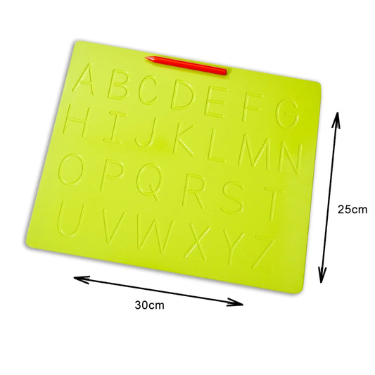 Capital Alphabets With Numbers Carving Board