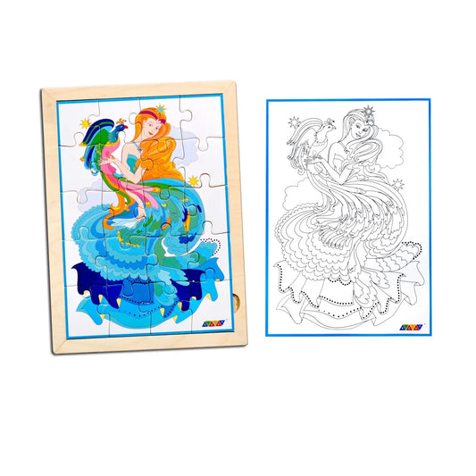 Queen Jigsaw Puzzle With Colouring Sheet