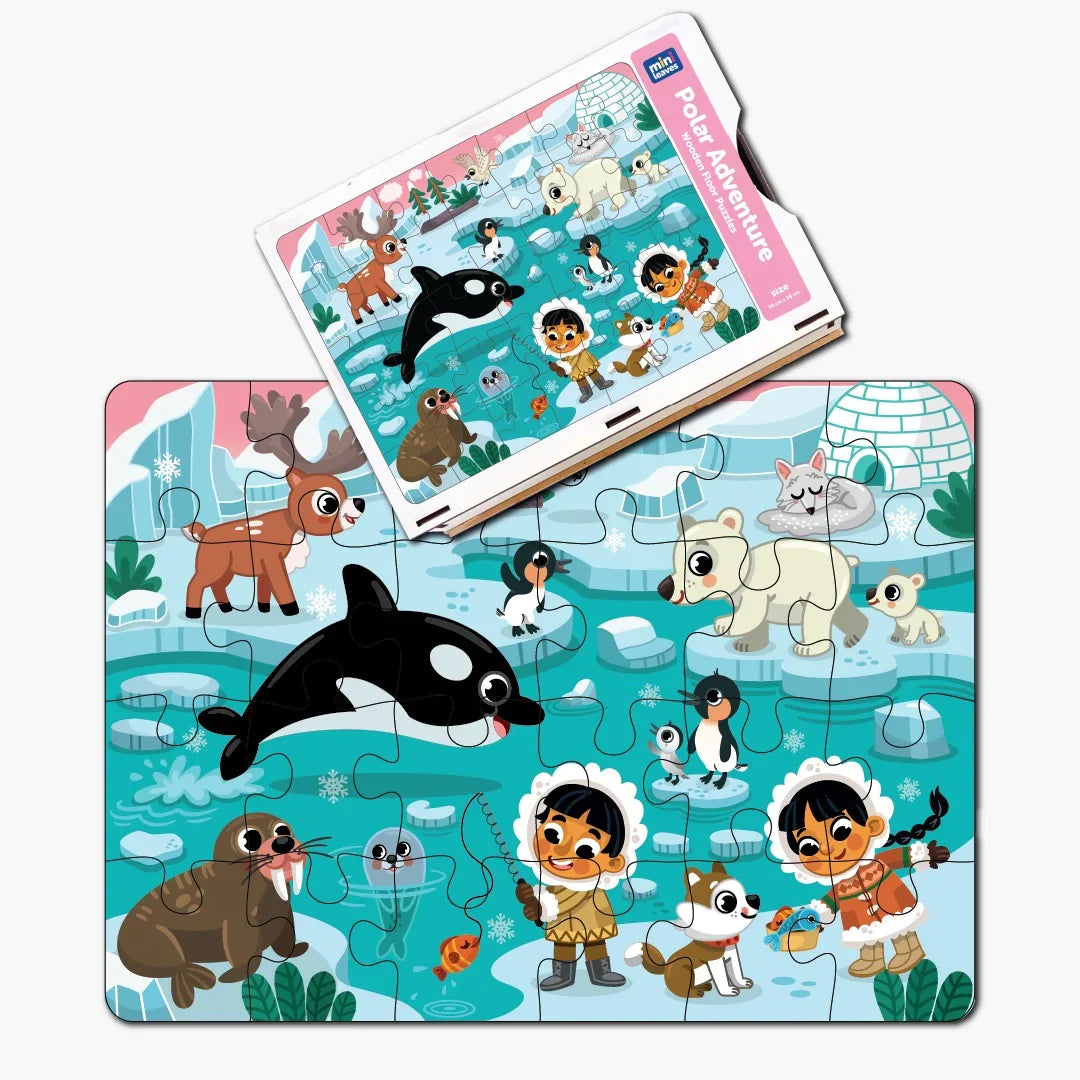 Polar Adventure Wooden Floor Puzzle Set1