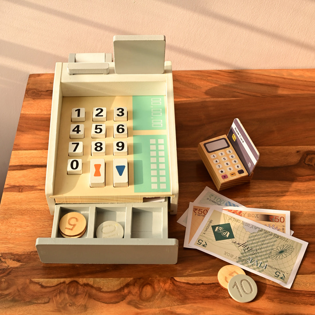 Wooden Funny Money Cashier Toy