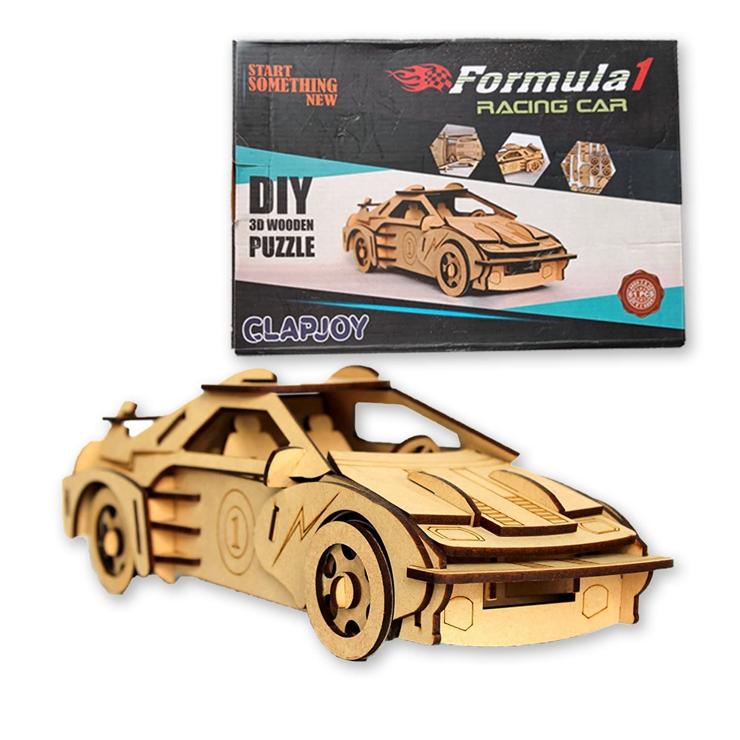 3D Wooden Puzzle Racing Car