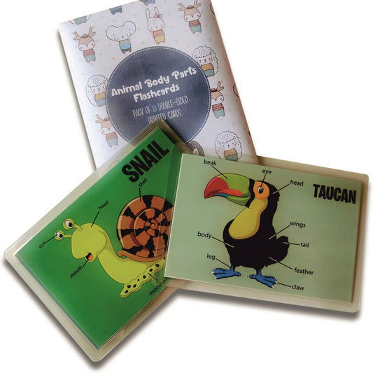 Animal Body Parts Flashcards - Pack of 10