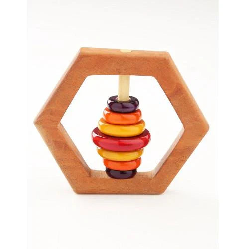 Hexagon Wooden Rattle Toy