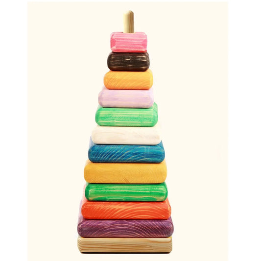 Wooden Giant Stacking Toy - Coloured