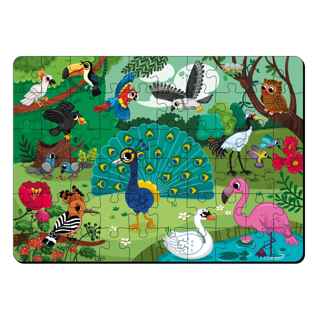 Jungle Bird Wooden Puzzle (60 Pcs)