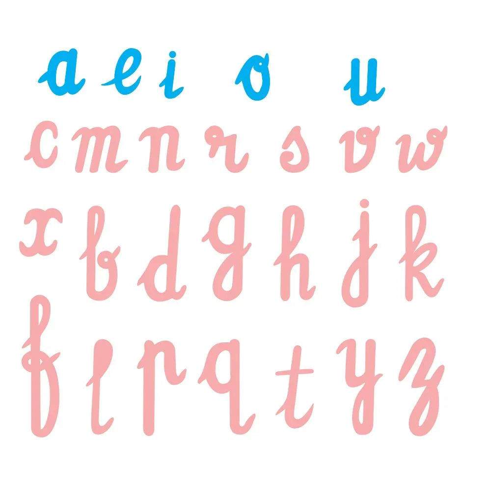 English Cursive Alphabet Learning Cut Out